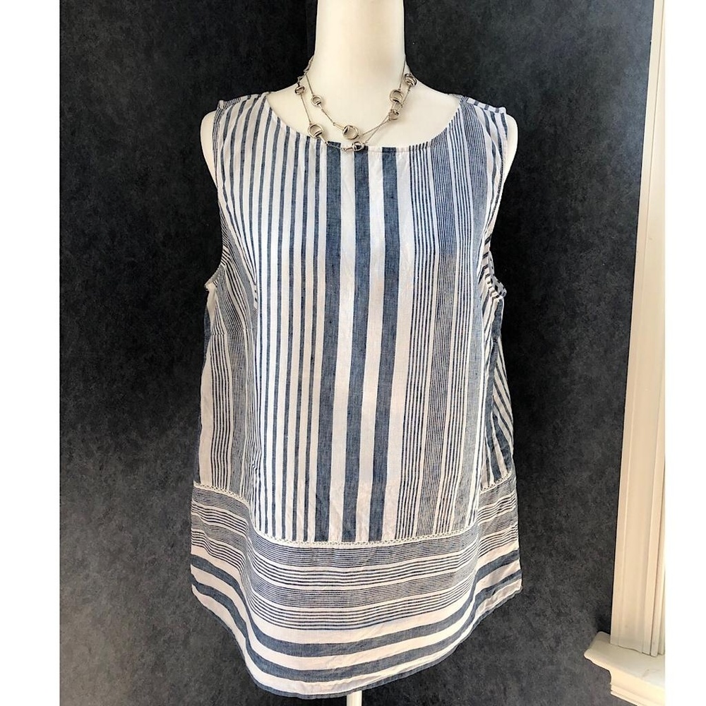 J. Jill Blue & White Striped Tunic